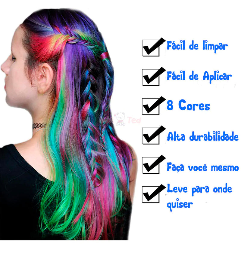 Hair Chalk Kids - Tinta multicolor Infantil e Adulto